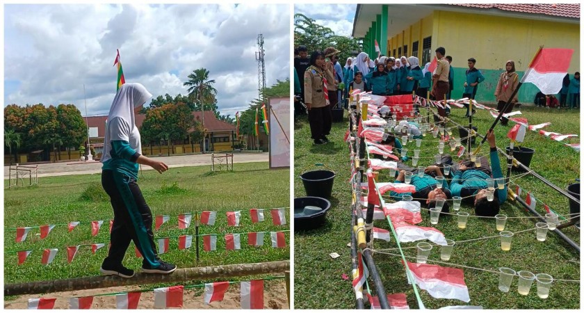 Kegiatan Pramuka Wajib Block di SMAN 1 Peranap Tahun Pelajaran 2024/2025